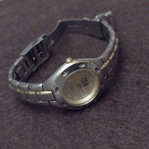 Vintage Fossil Watch - Silver & Gold